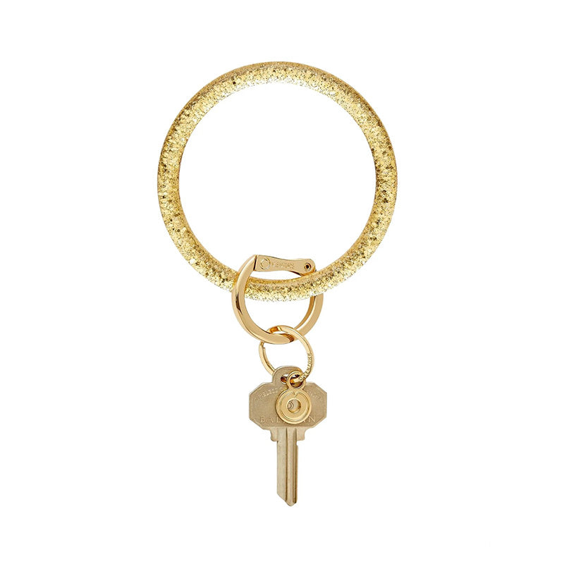 oventure-big-o-sparkle-resin-key-ring-champagne