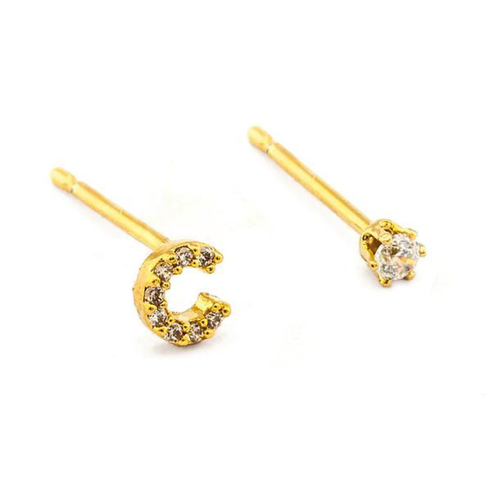 tai-rittichai-pave-initial-mismatched-earrings