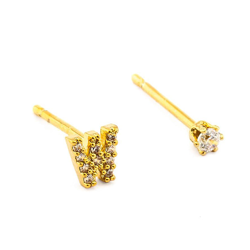 TAI RITTICHAI | Pave Initial Mismatched Earrings