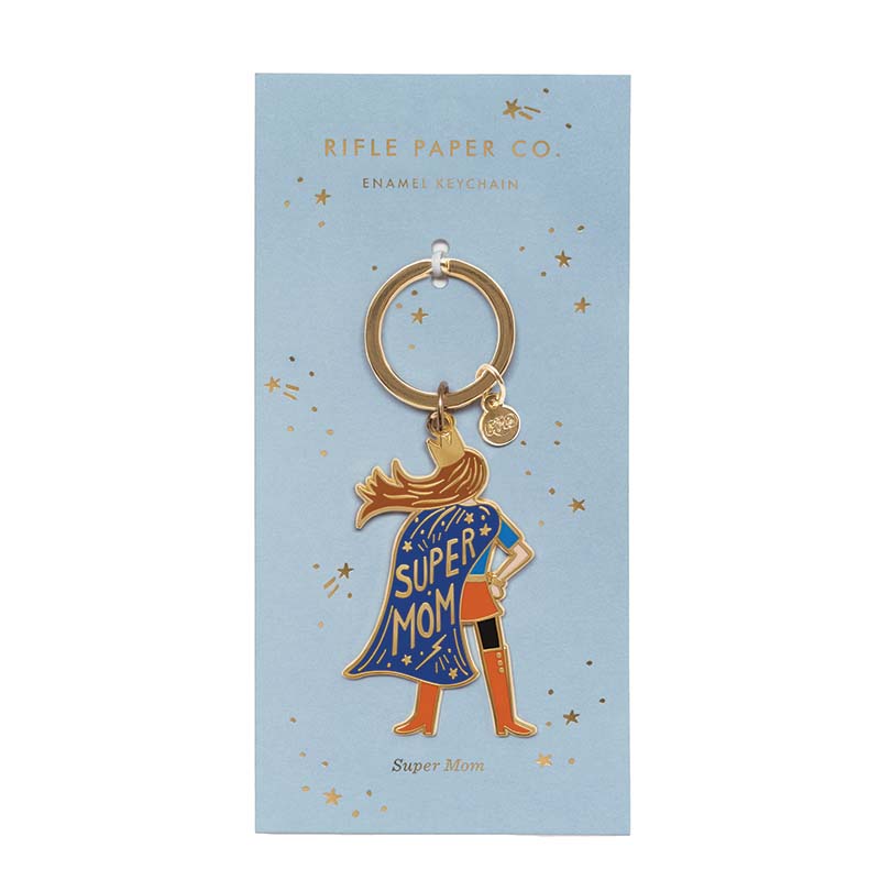 rifle-paper-super-mom-keychain-packaged
