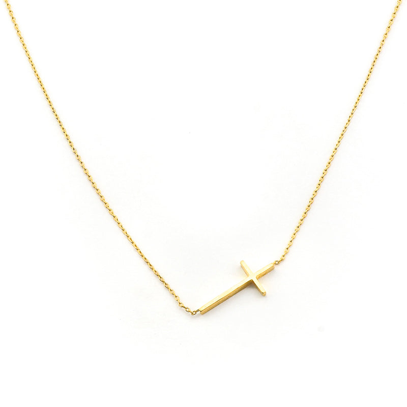 tai-rittichai-horizontal-gold-cross-necklace