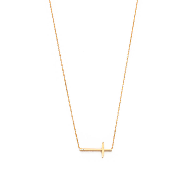 tai-rittichai-horizontal-gold-cross-necklace