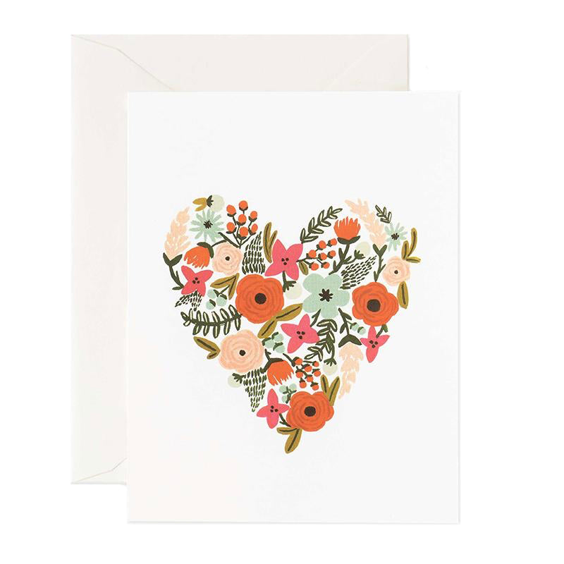 RIFLE PAPER CO. | Floral Heart Card