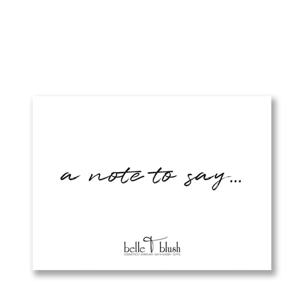 Belle & Blush Generic Card with Black Text