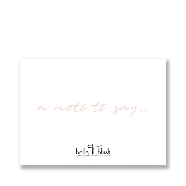 Belle & Blush Generic Card with Blush Text