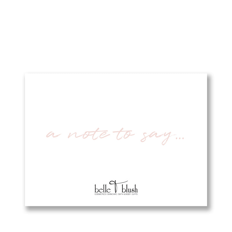 Belle & Blush Generic Card with Blush Text