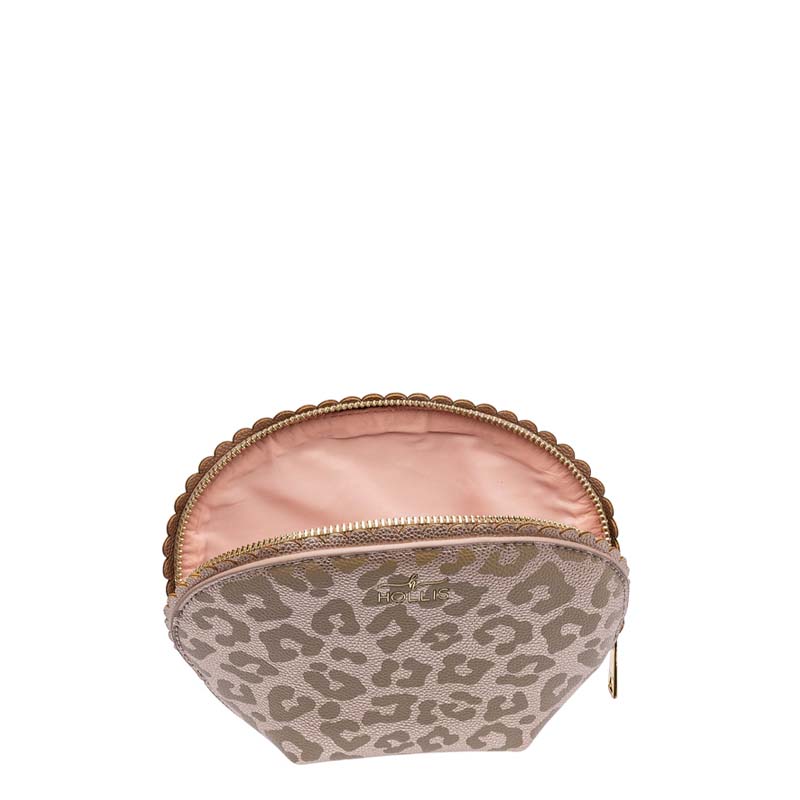 HOLLIS Lux Leopard Makeup Bag